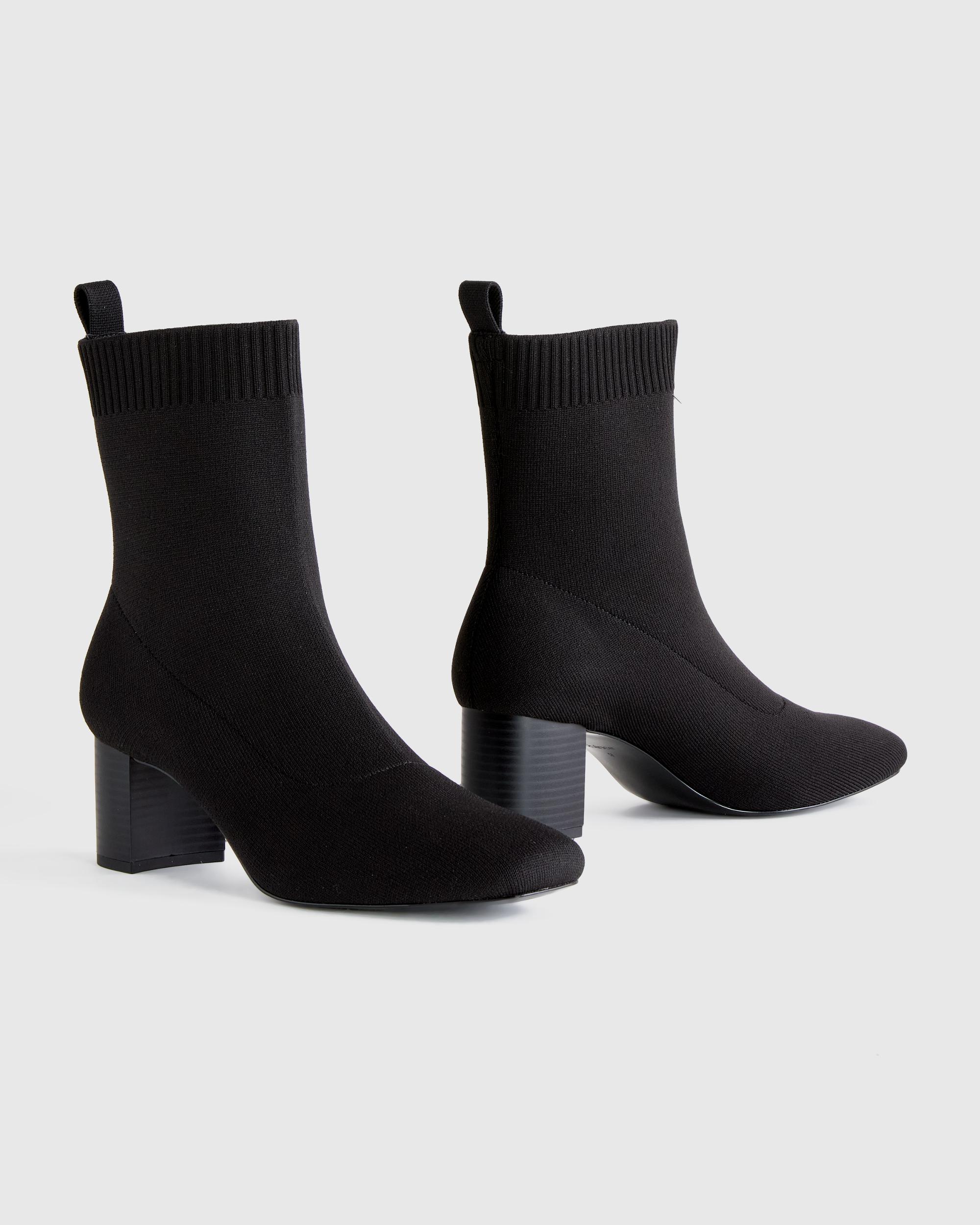 Quince | Women's Eco Knit Heeled Bootie Eco-Knit Product Image