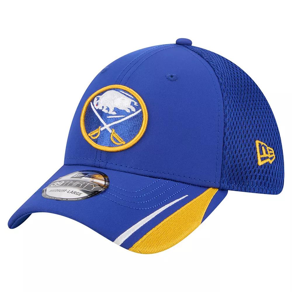 Men's New Era  Royal Buffalo Sabres Linear Featherweight 39THIRTY Flex Hat, Size: Medium/Large, Blue Product Image