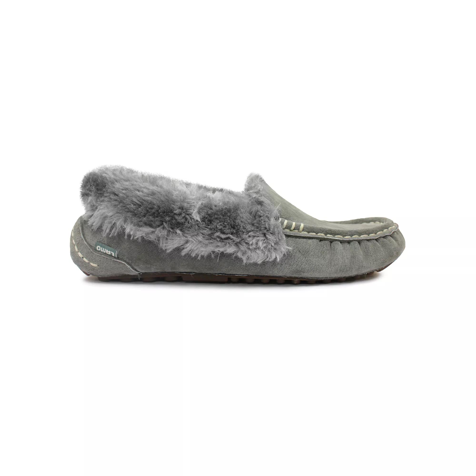 Mykos Aussie Women's Moccasin Slippers, Girl's, Size: 8, Grey Product Image