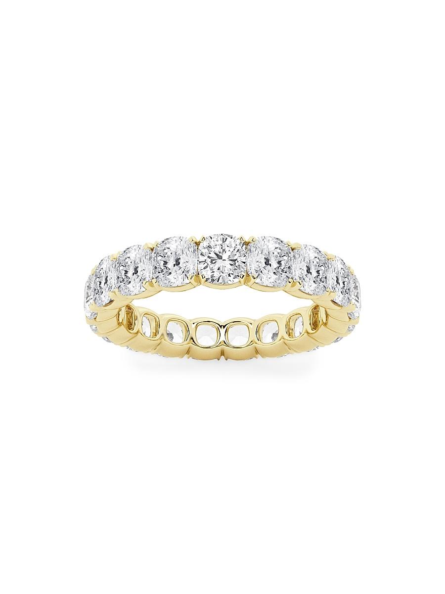 Womens 14K Yellow Gold & Cushion-Cut Lab-Grown Diamond Eternity Band/3.00-5.00 TCW Product Image
