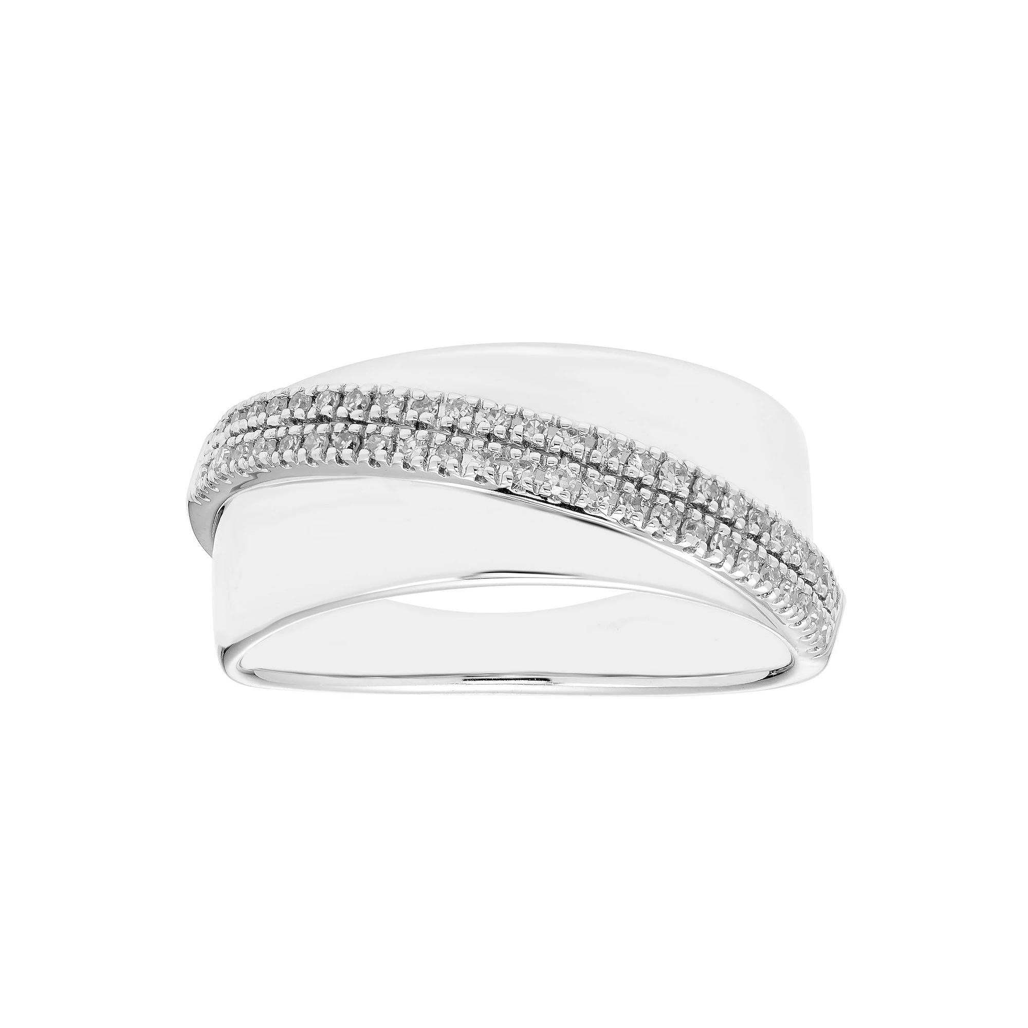 Sterling Silver 1/7 Carat T.W. Diamond Band Ring, Women's Product Image