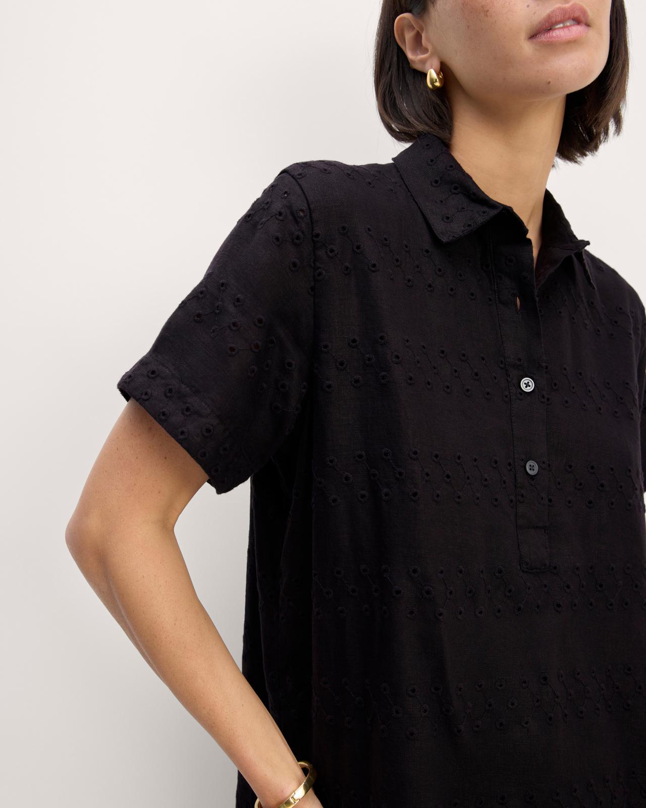 The Linen Eyelet Shirtdress Product Image
