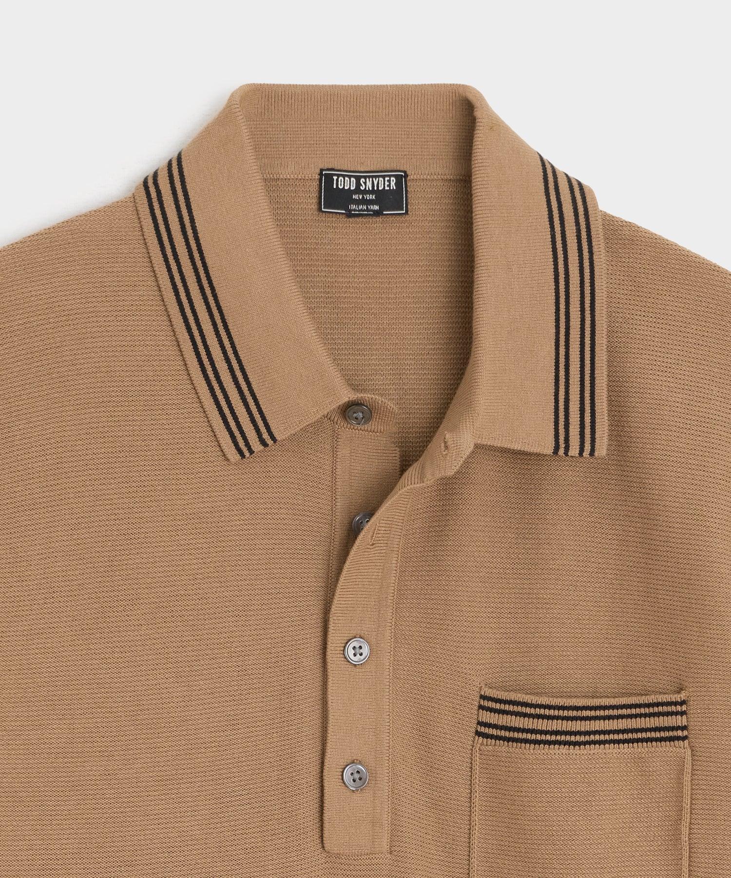 Tipped Waffle Sweater Polo Product Image