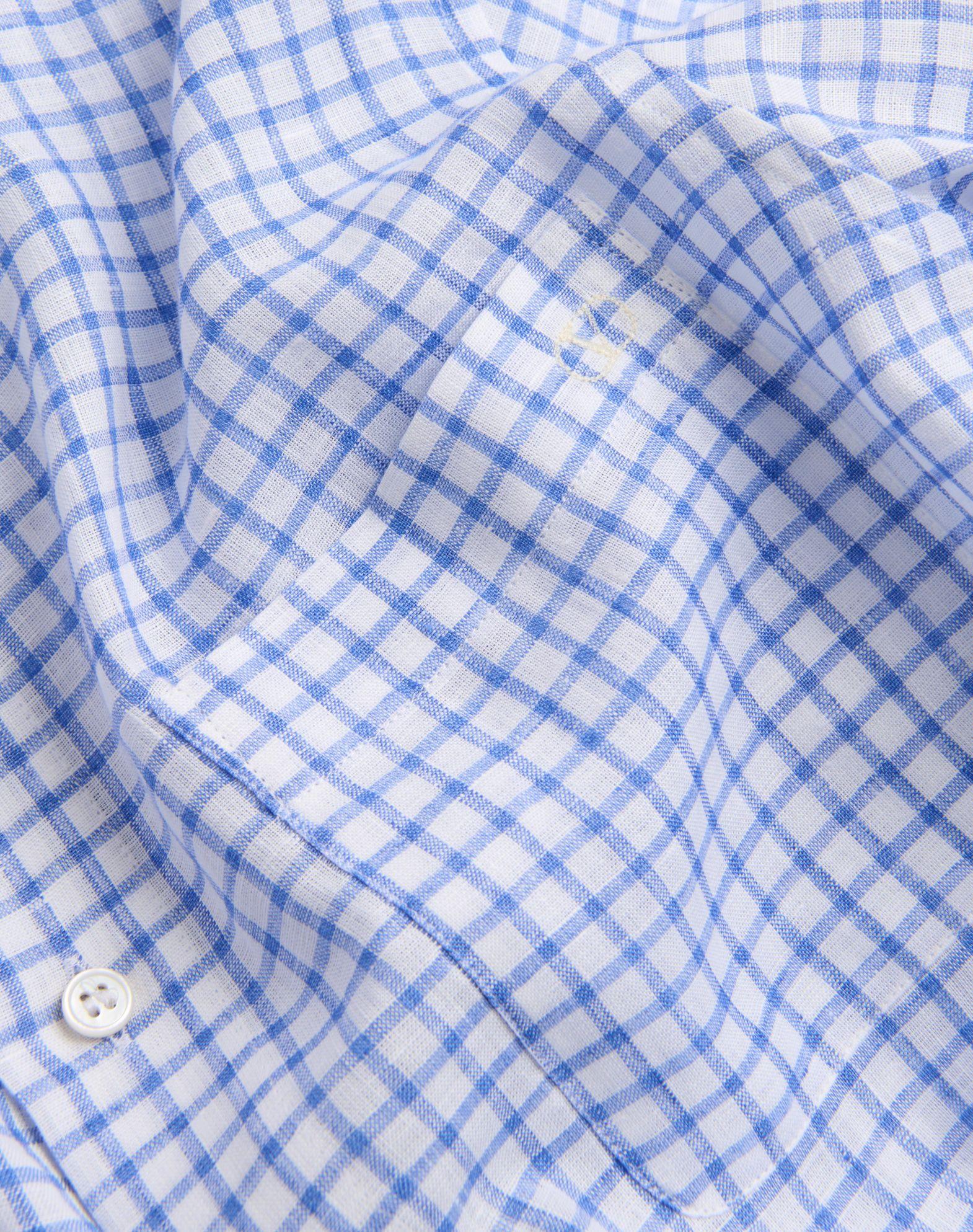 Linen Shirt With Vlogo Embroidery Product Image