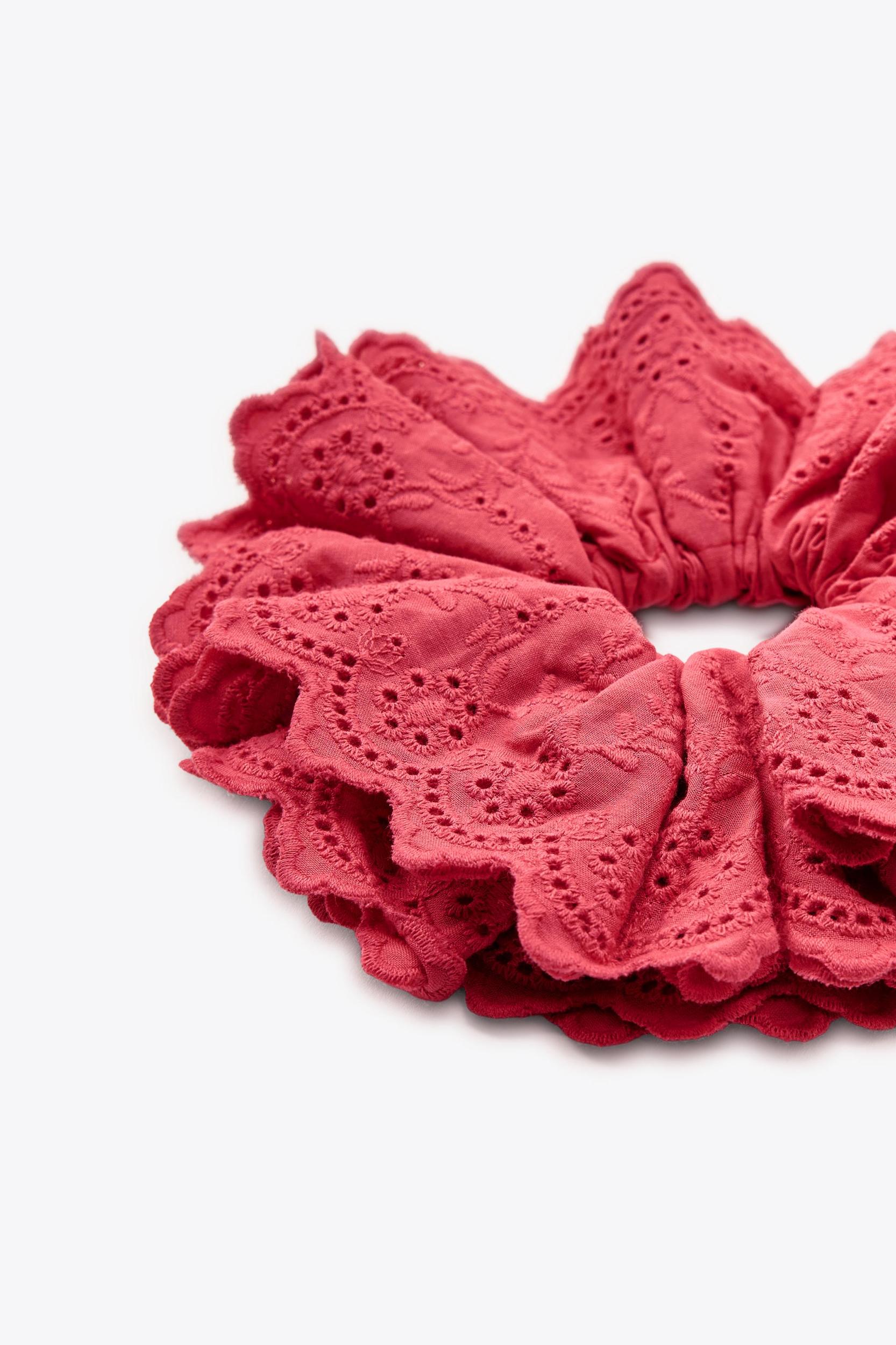 EMBROIDERED COTTON MAXI SCRUNCHIE Product Image