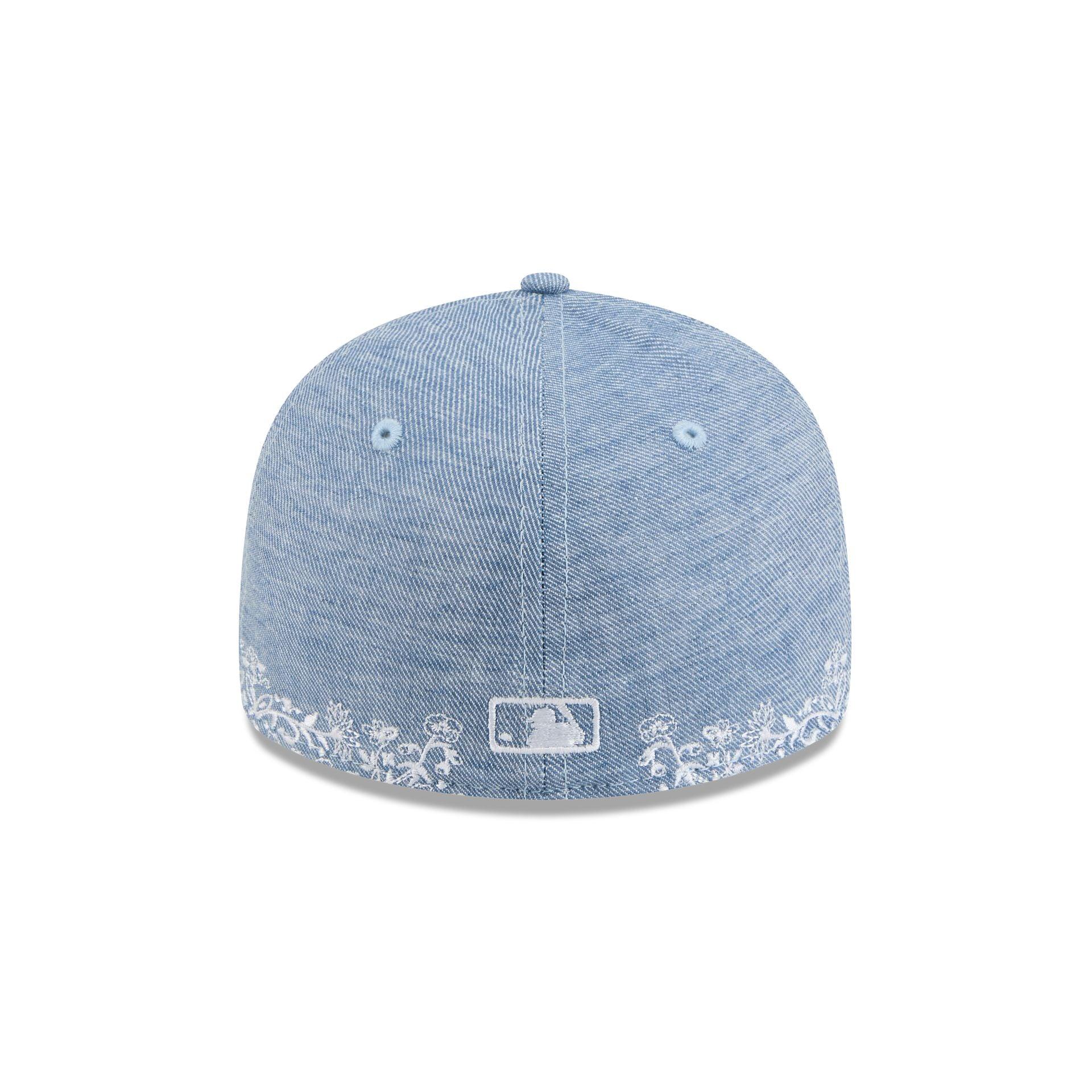 Los Angeles Dodgers Hand Stitched Chambray Low Profile 59FIFTY Fitted Hat Male Product Image