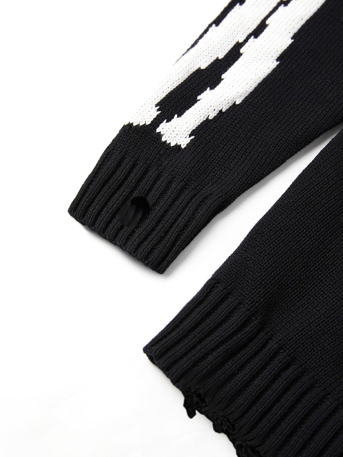 Oversized Skeleton Knit Sweater Product Image