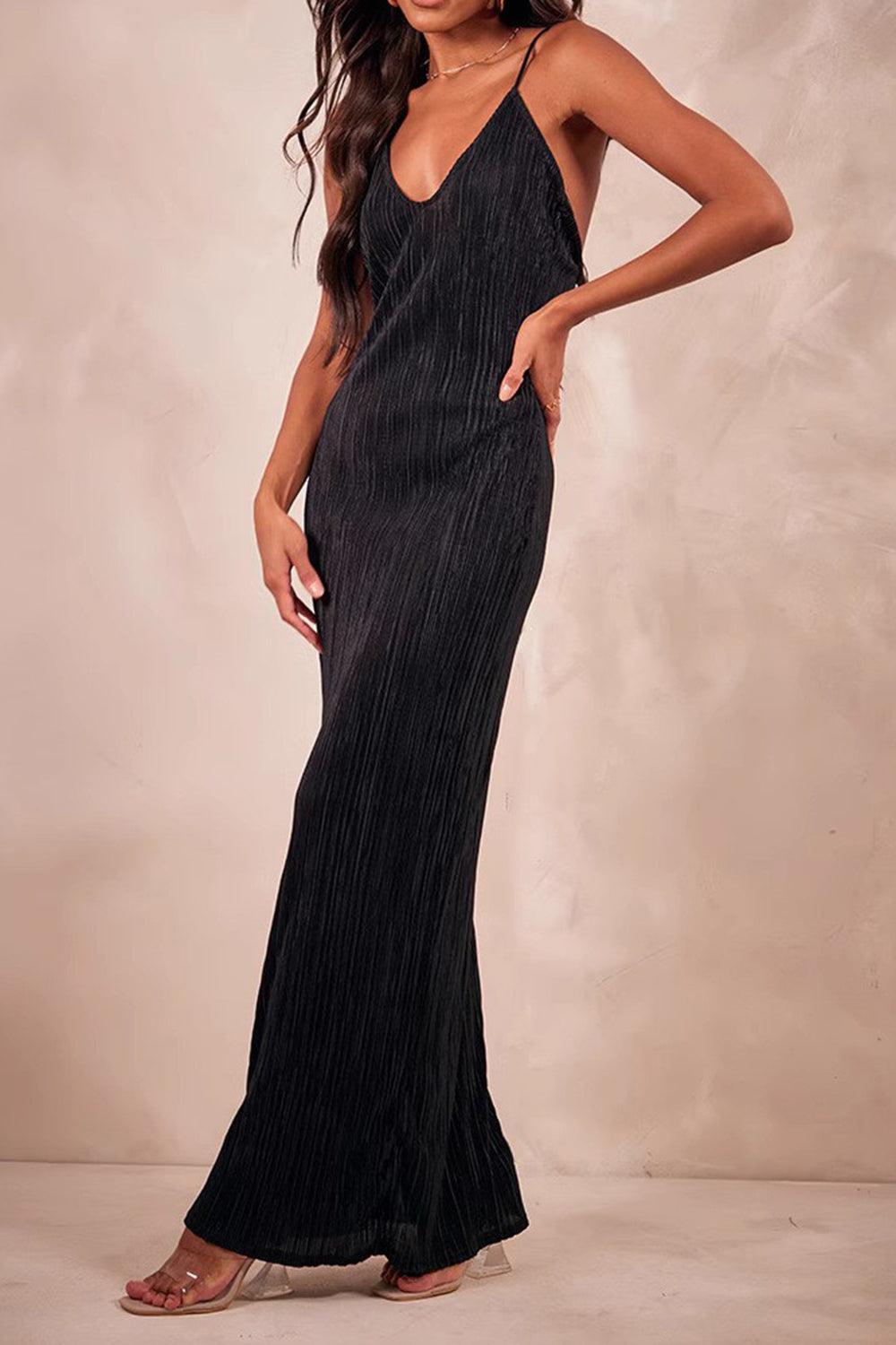 Backless Printed Maxi Cami Dress Product Image