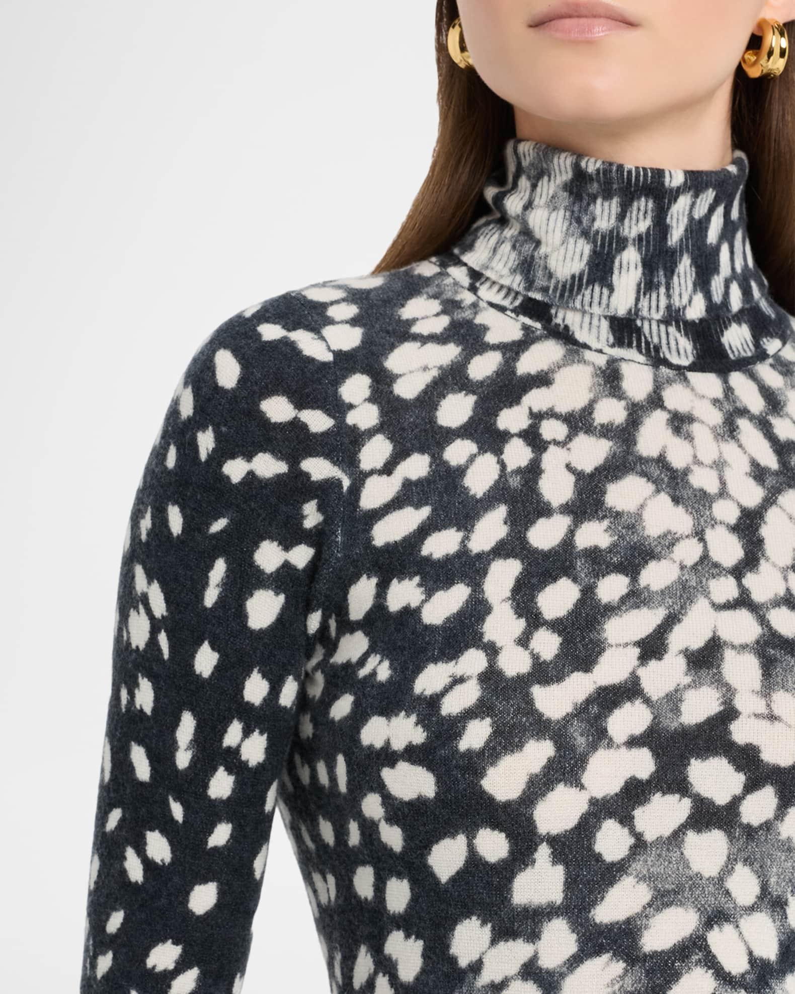 The Camille Animal-Print Cashmere Maxi Dress Product Image