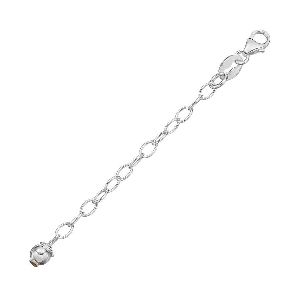 PRIMROSE Sterling Silver Rolo Chain Extender - 2 in., Women's, Grey Product Image
