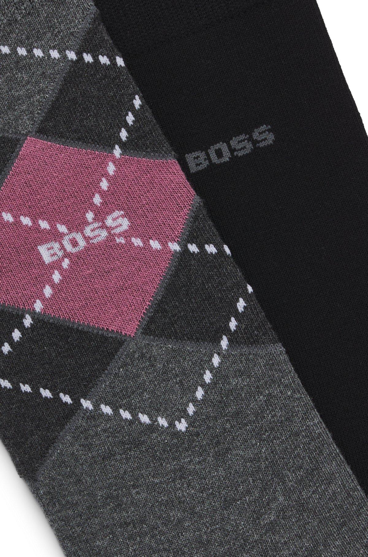 Two-pack of cotton-blend socks in a regular length Product Image