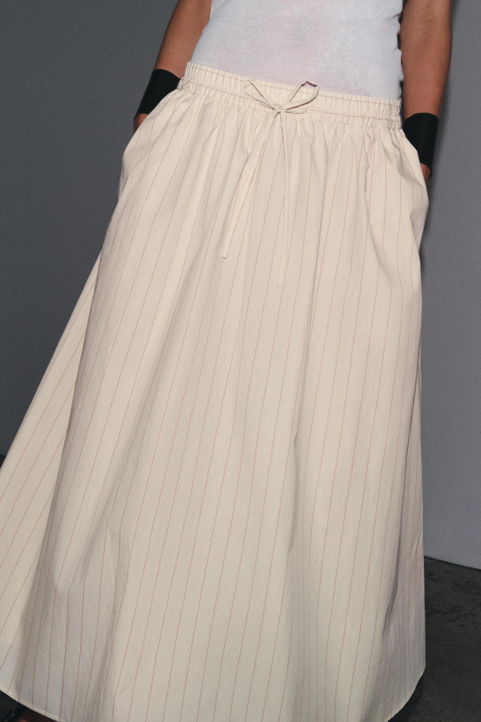 STRIPED MIDI SKIRT ZW COLLECTION Product Image