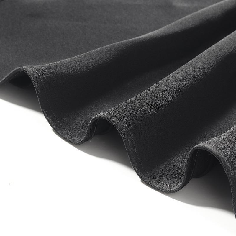 Black Triacetate Spaghetti Strap Midi Dress Product Image