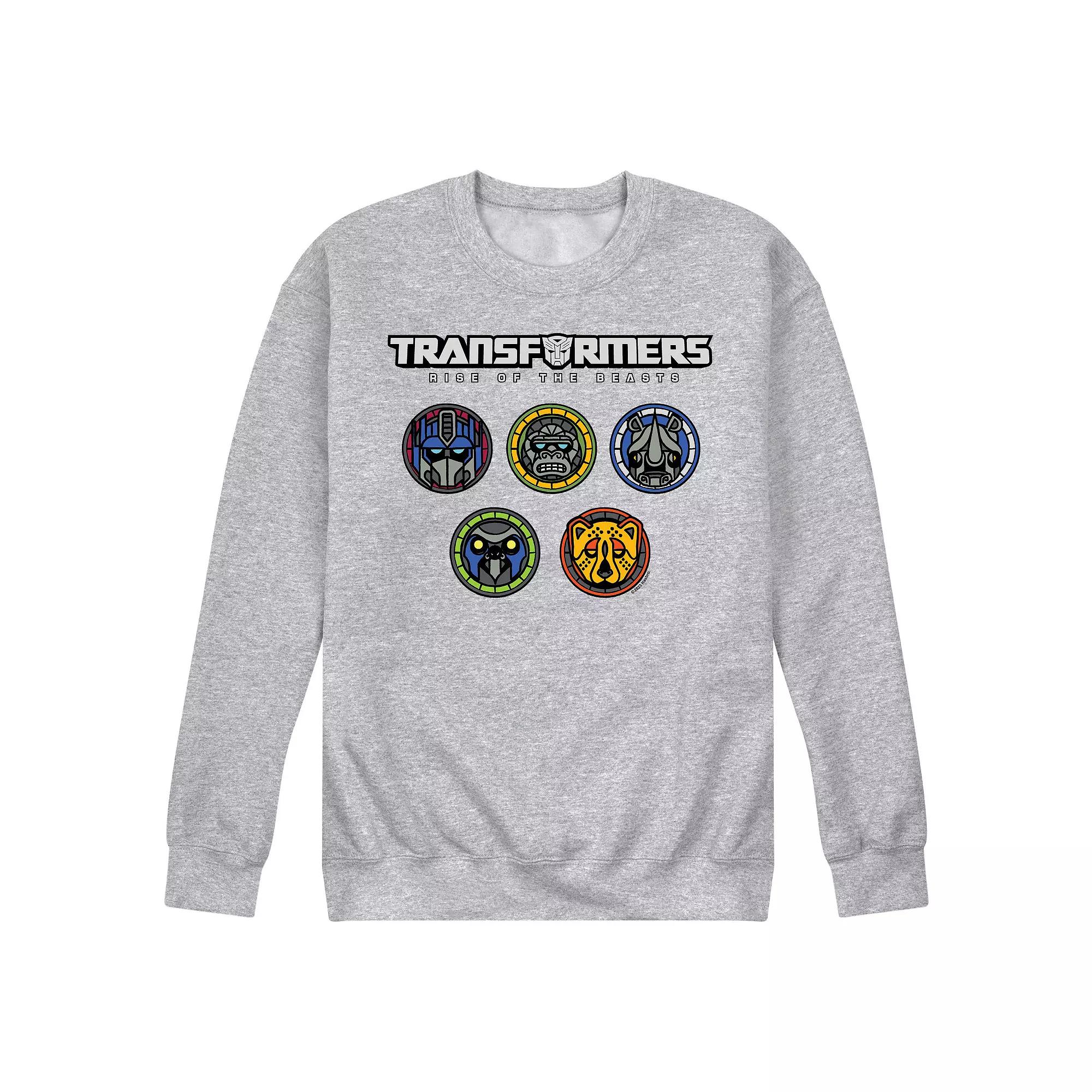 Men's Transformers Logo With Badges Fleece Sweatshirt,  Product Image