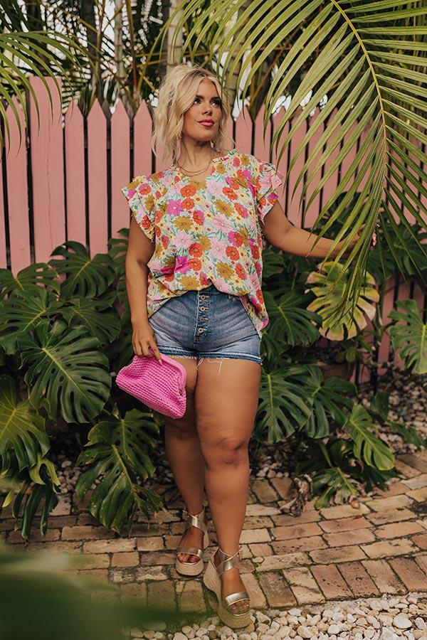 Floral Galore Shift Top In Violet Curves Product Image