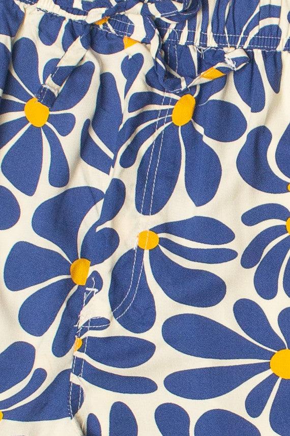 Cobalt Daisy Shorts Product Image