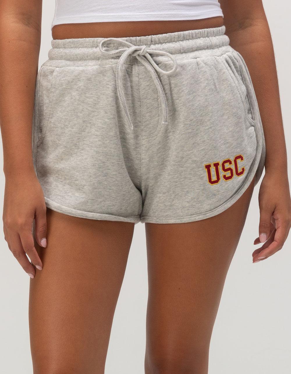 HYPE AND VICE USC Womens Shorts - HEATHER GRAY Product Image
