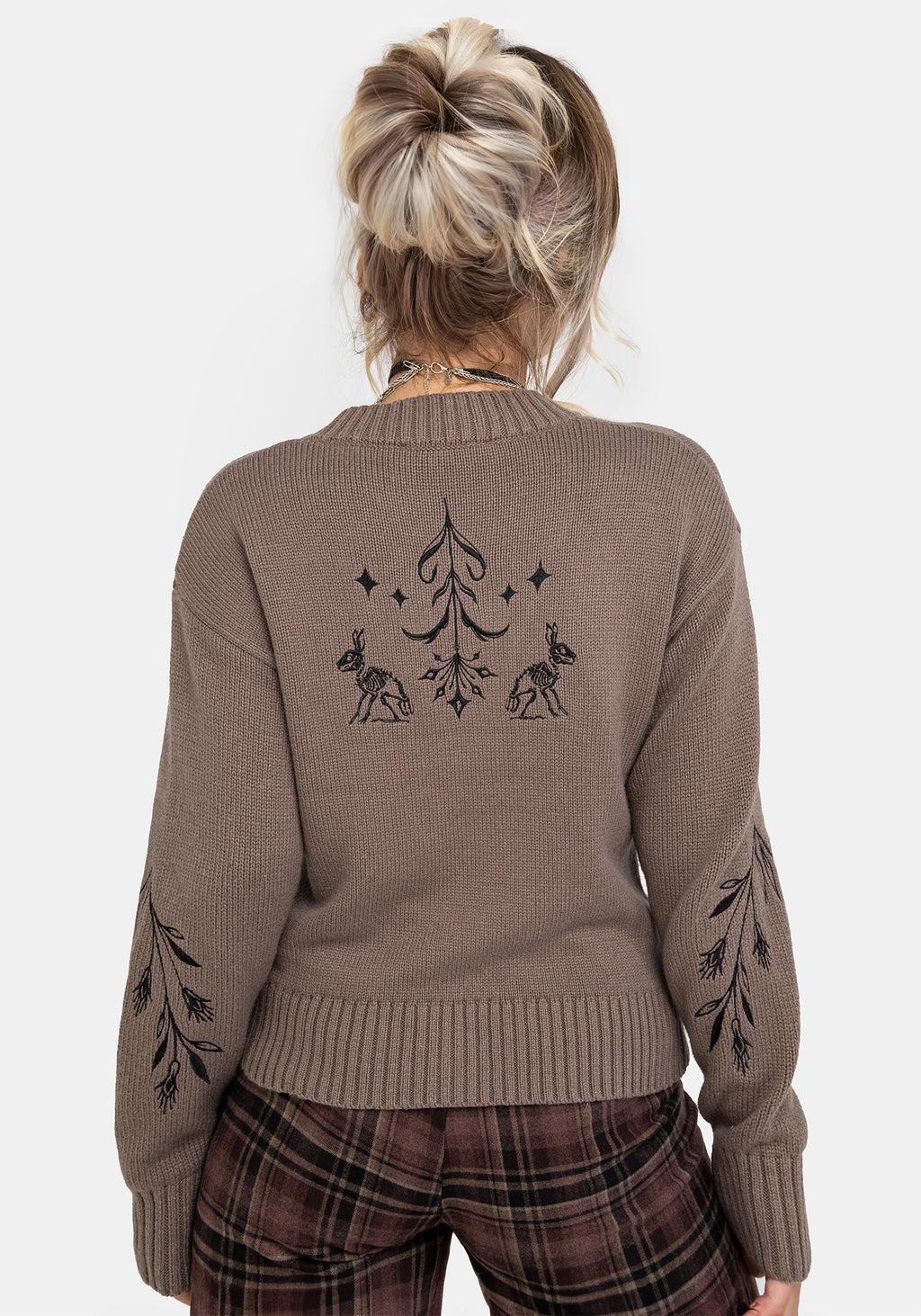 Hester Embroidered Knit Cardigan Product Image