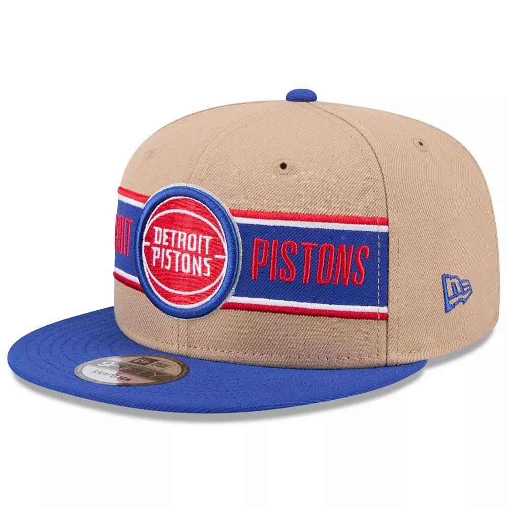 Men's New Era Tan/Blue Detroit Pistons 2024 NBA Draft 9FIFTY Snapback Hat, Pis Team Product Image