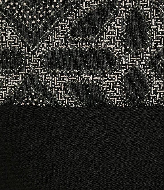 Le Bos Round Neck 3/4 Sleeve Side Cascade Skirt 2-Piece Jacket Dress Product Image