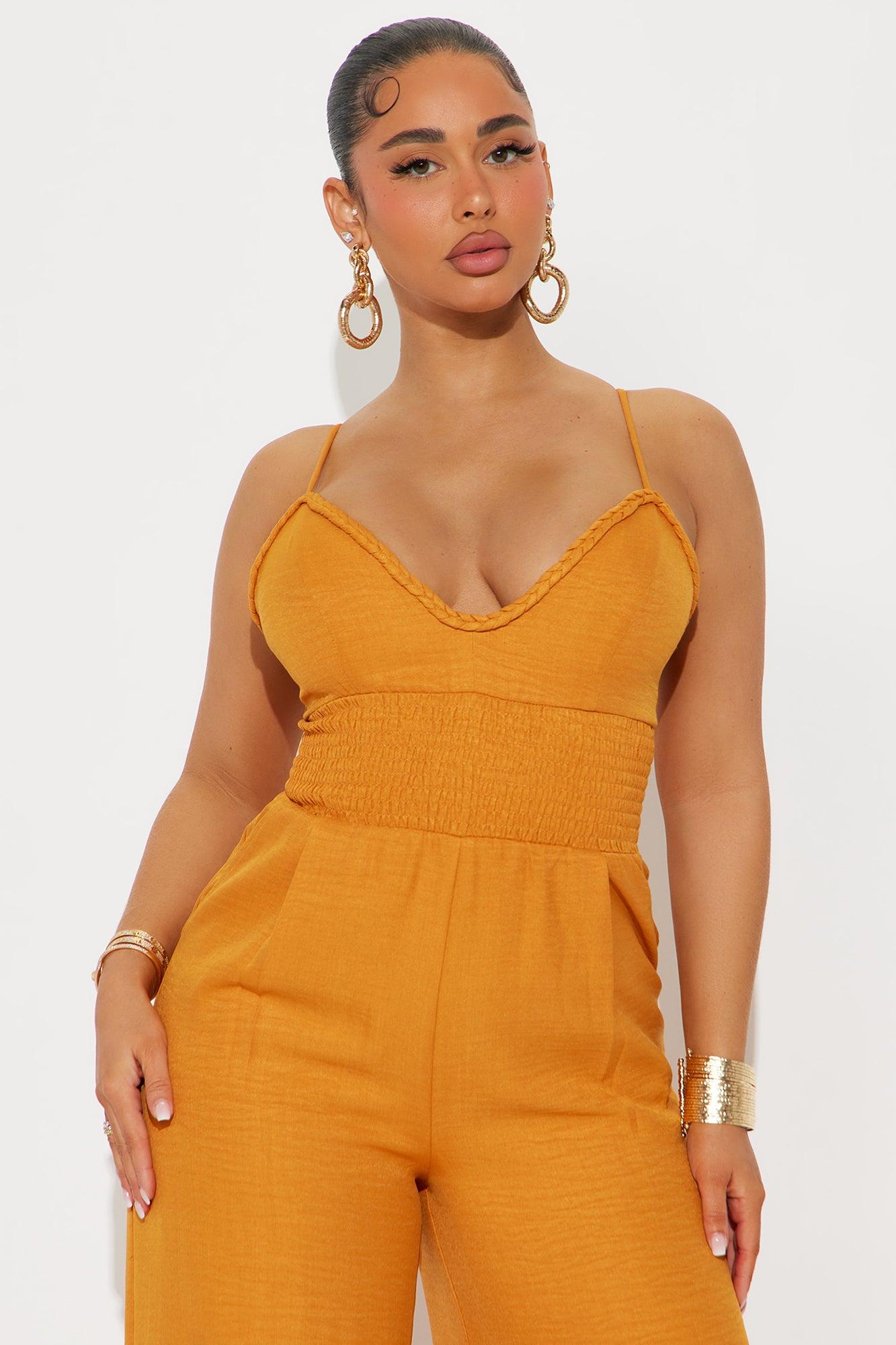 Vacay Mami Jumpsuit - Mustard Product Image