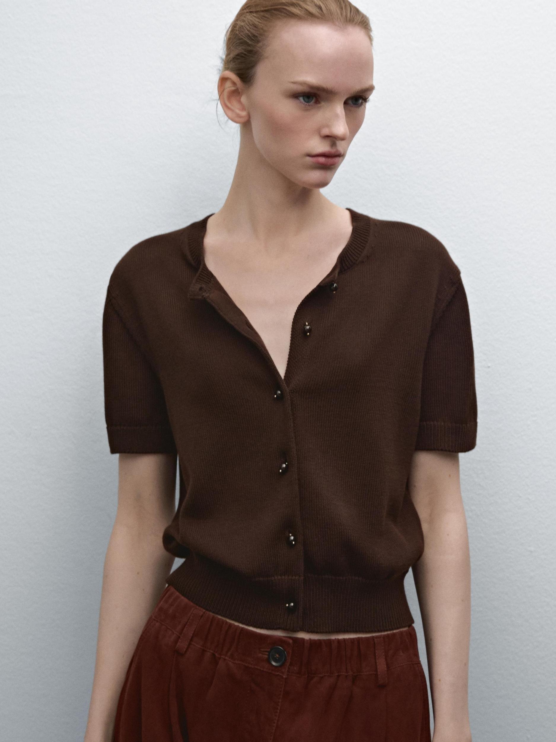 Knit cardigan with button detail Product Image