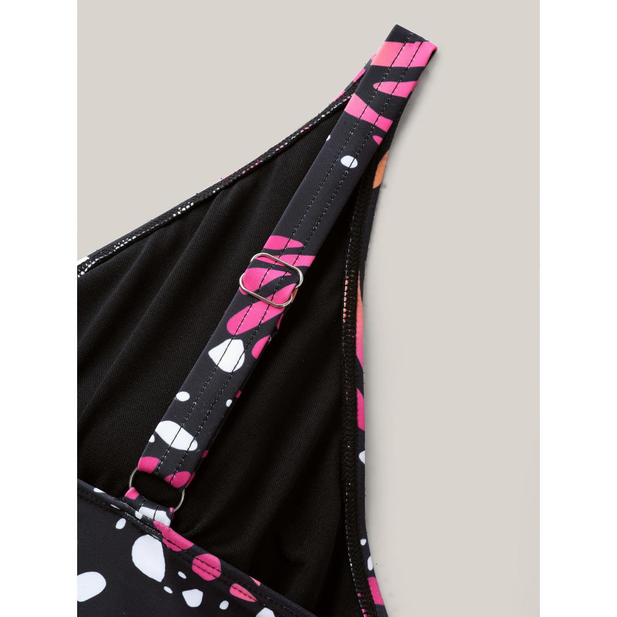 Plus Size Two-Piece Butterfly Pattern Sarong Swimsuit Women's Swimwear Multicolor Beach Curve Bathing Suits High stretch One Pieces BloomChic 26/4X Product Image