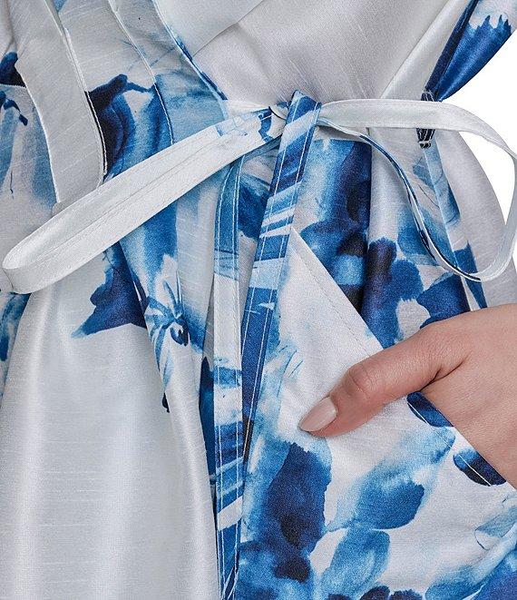 Donna Karan Wrap Front V-Neck A-Line Midi Dress Product Image