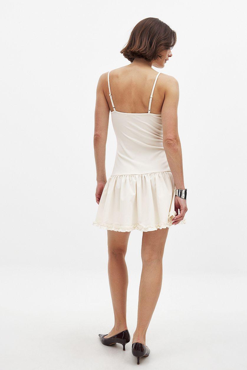 Open Back Mini Frill Dress Product Image