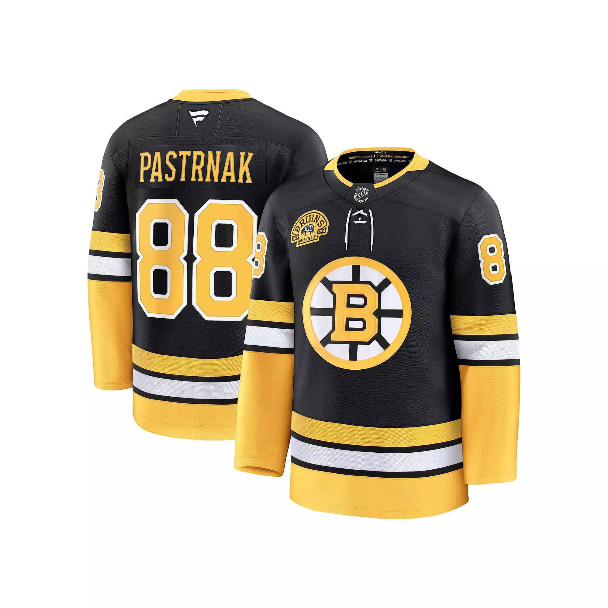 Mens Fanatics David Pastrnak Boston Bruins Alternate 100th Anniversary Premium Jersey Product Image