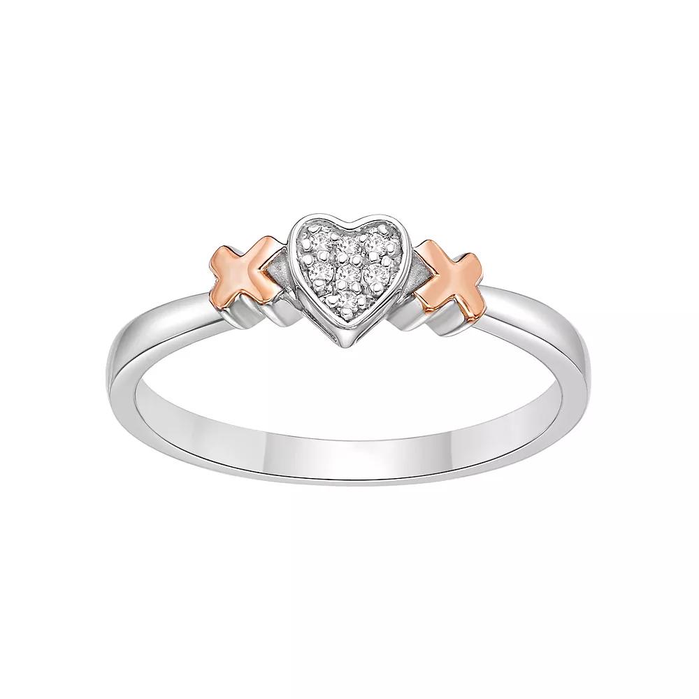 Gemminded Sterling Silver Diamond Accent Promise Ring, Women's, Size: 8 Product Image