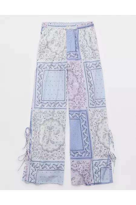 Aerie Off-Duty Seersucker Side Tie Trouser PJ Women's Product Image