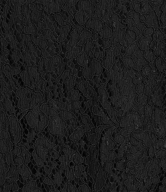 Caroline Plus Size Floral Lace Round Neck 3/4 Sleeve Bodice Lined Shift Dress Product Image