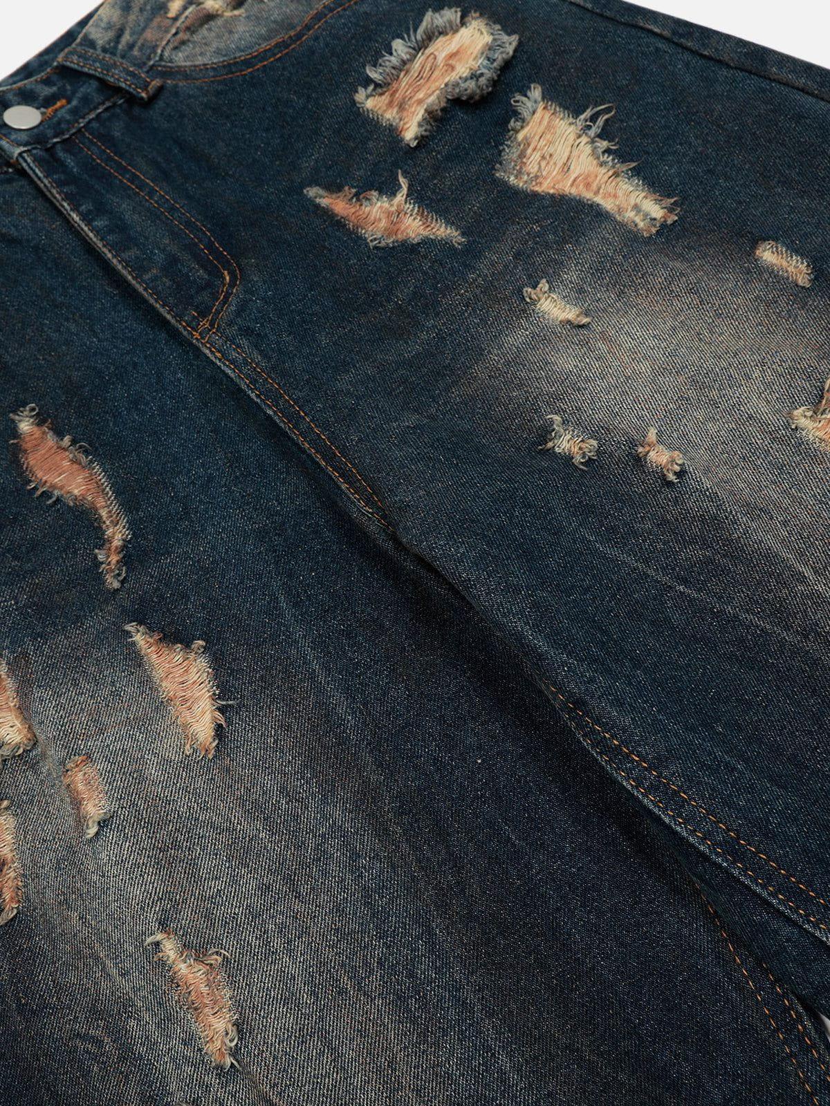 Aelfric Eden Dirt Color Distressed Baggy Jeans Product Image