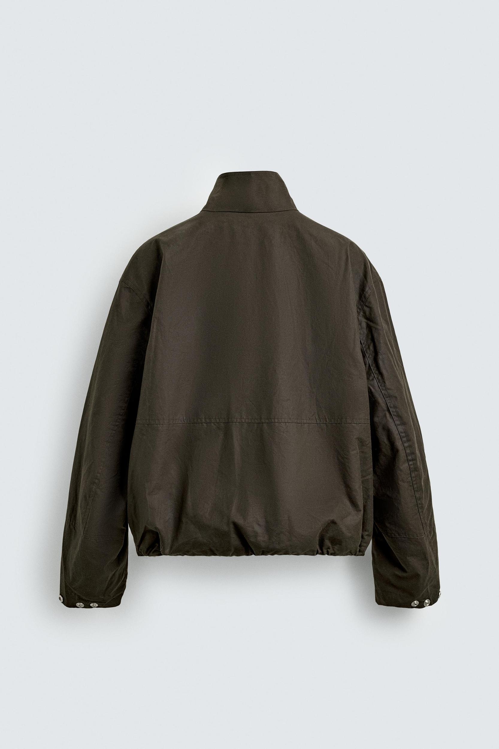 AARON LEVINE X ZARA CROPPED WAXED EFFECT JACKET Product Image