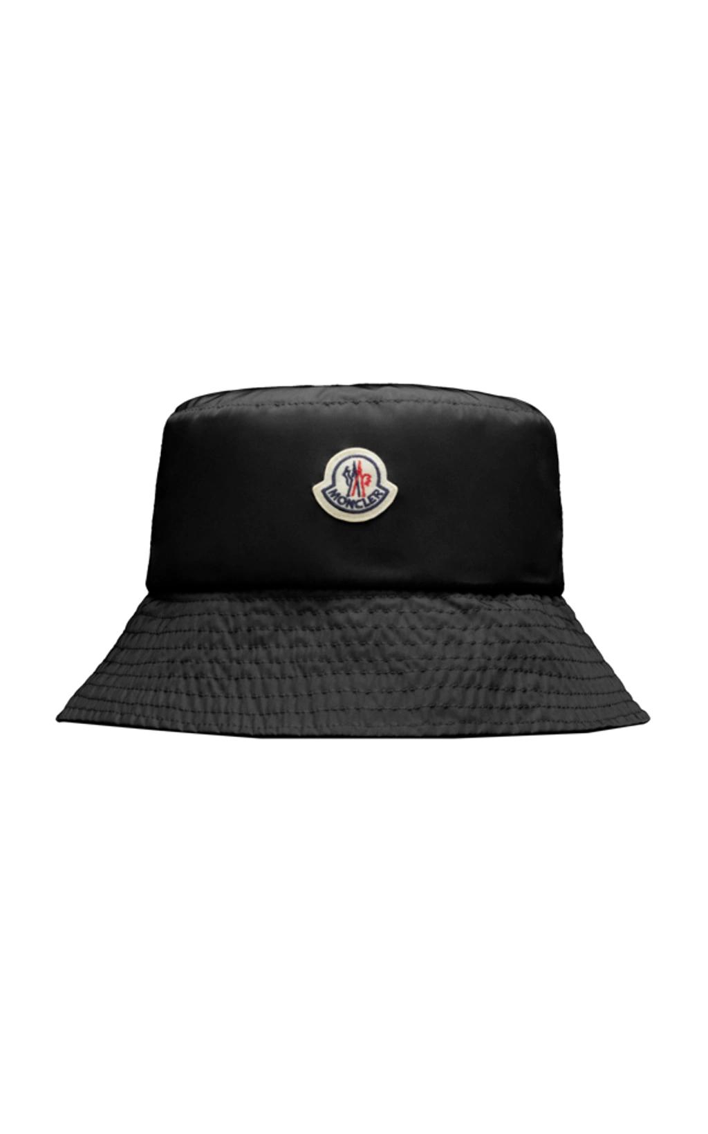 MONCLER Logo Patch Bucket Hat In Black Product Image