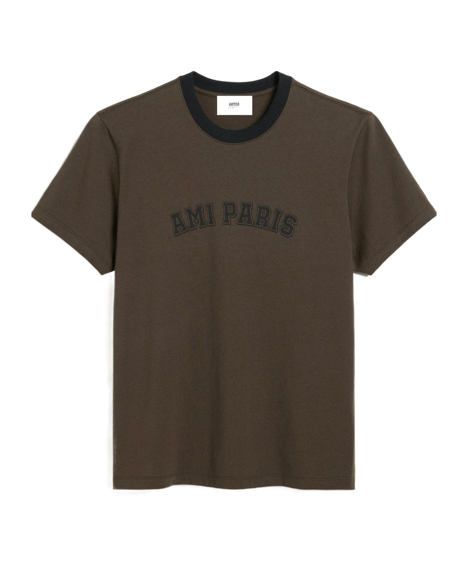 AMI ALEXANDRE MATTIUSSI Ami Paris T-shirt Brown In Dark Coffee Product Image