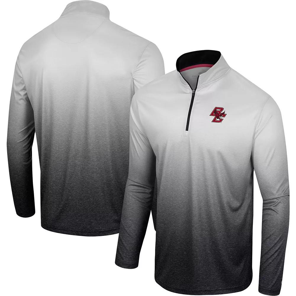 Men's Colosseum White/Black Boston College Eagles Laws of Physics Quarter-Zip Windshirt, Size: XL Product Image