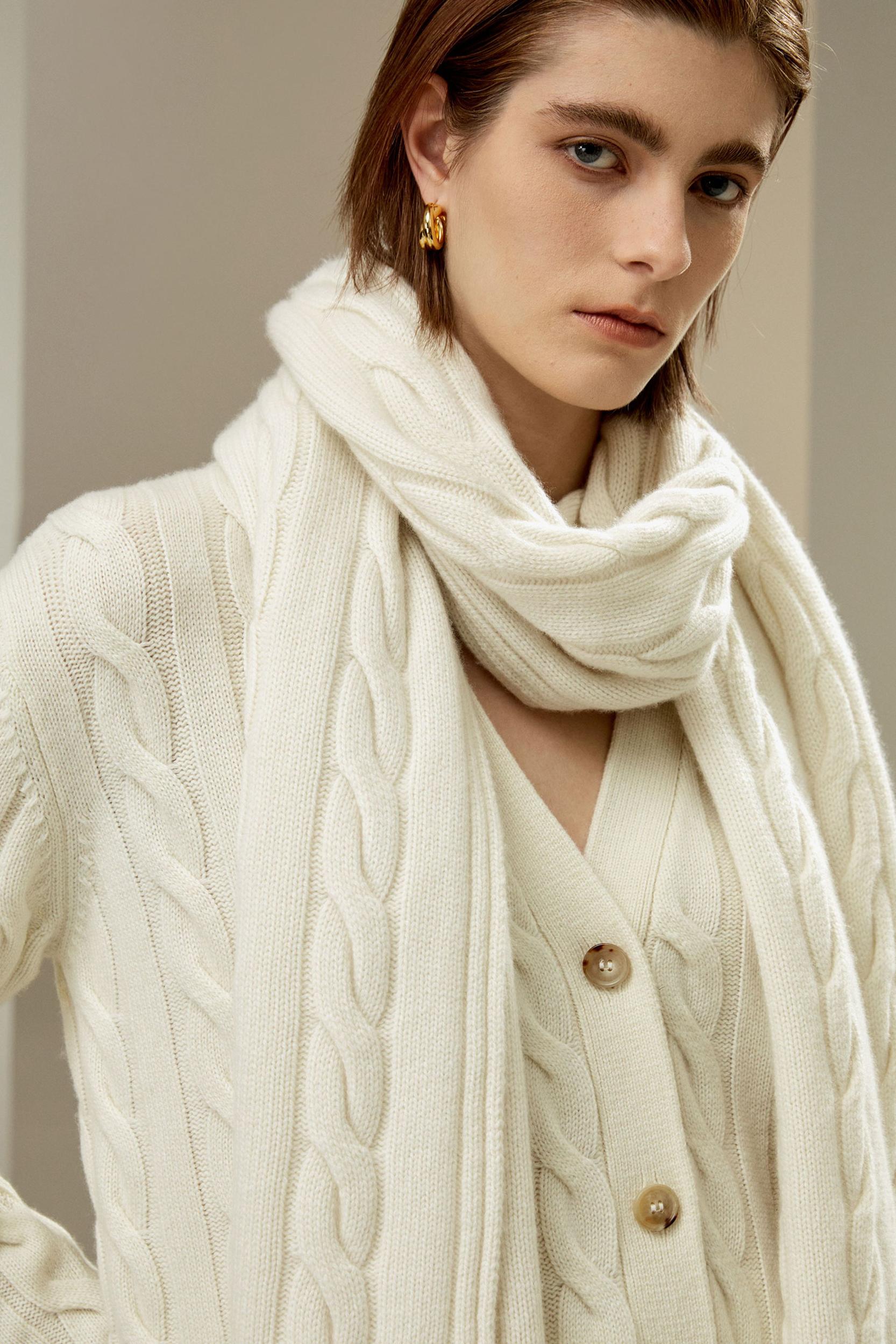 Oversized Cable Weave Cardigan Product Image