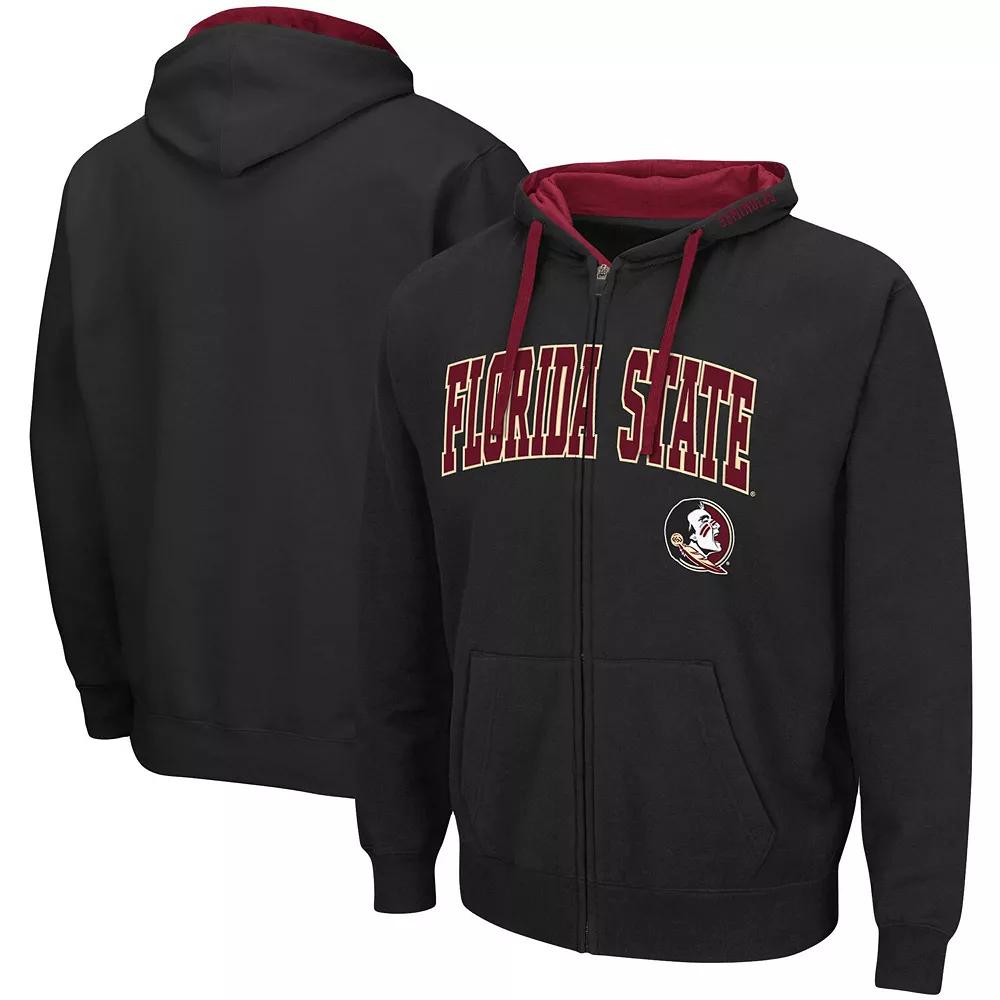 Men's Colosseum Black Texas Tech Red Raiders Big & Tall Full-Zip Hoodie,  Product Image
