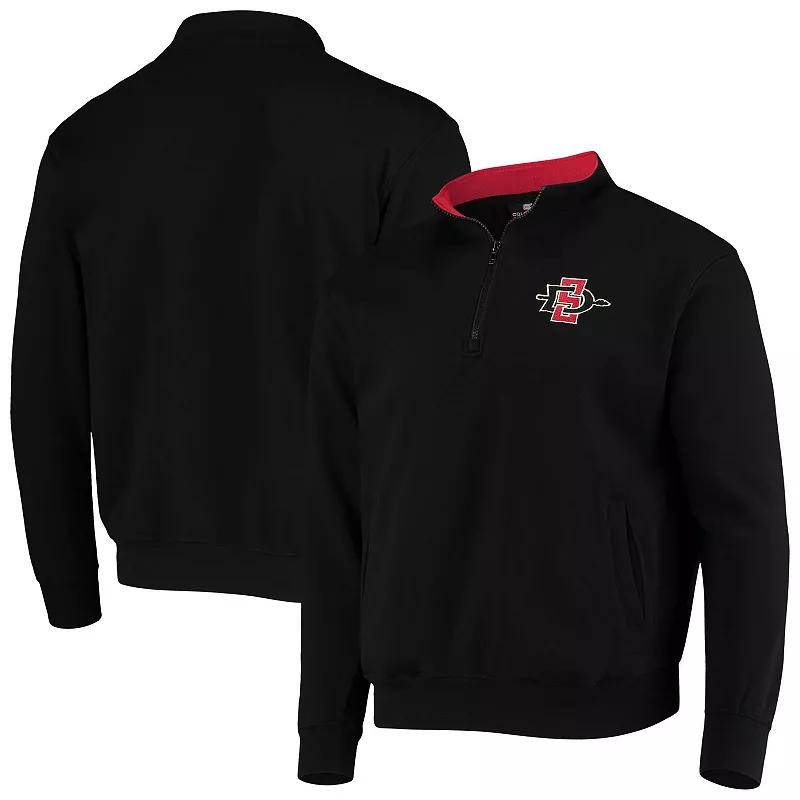 Men's Colosseum Black San Diego State Aztecs Tortugas Logo Quarter-Zip Jacket, Size: Small, Sds Black Product Image