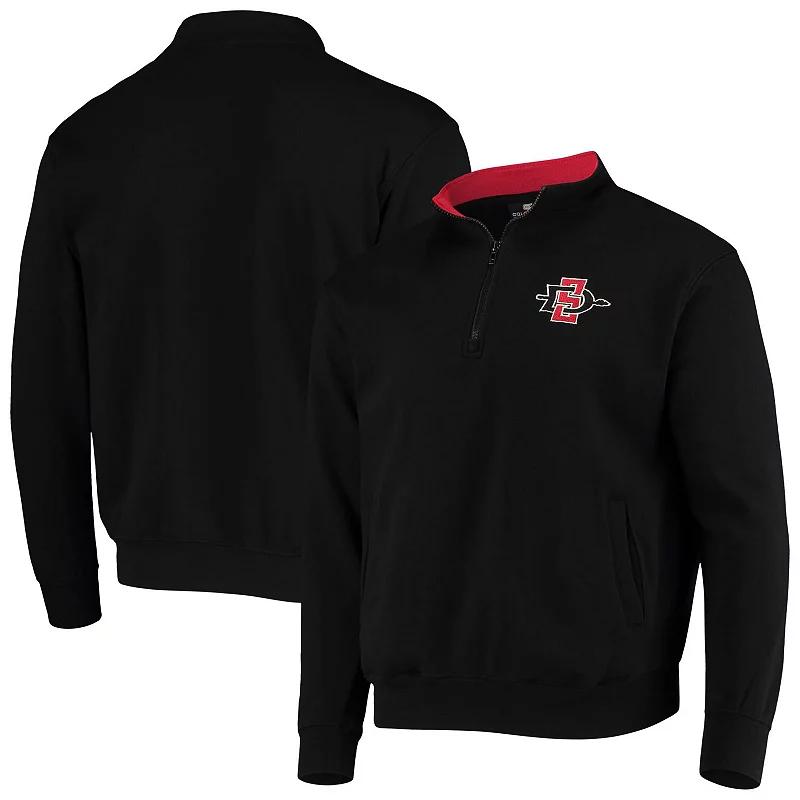 Men's Colosseum Black San Diego State Aztecs Tortugas Logo Quarter-Zip Jacket, Size: Small, Sds Black Product Image