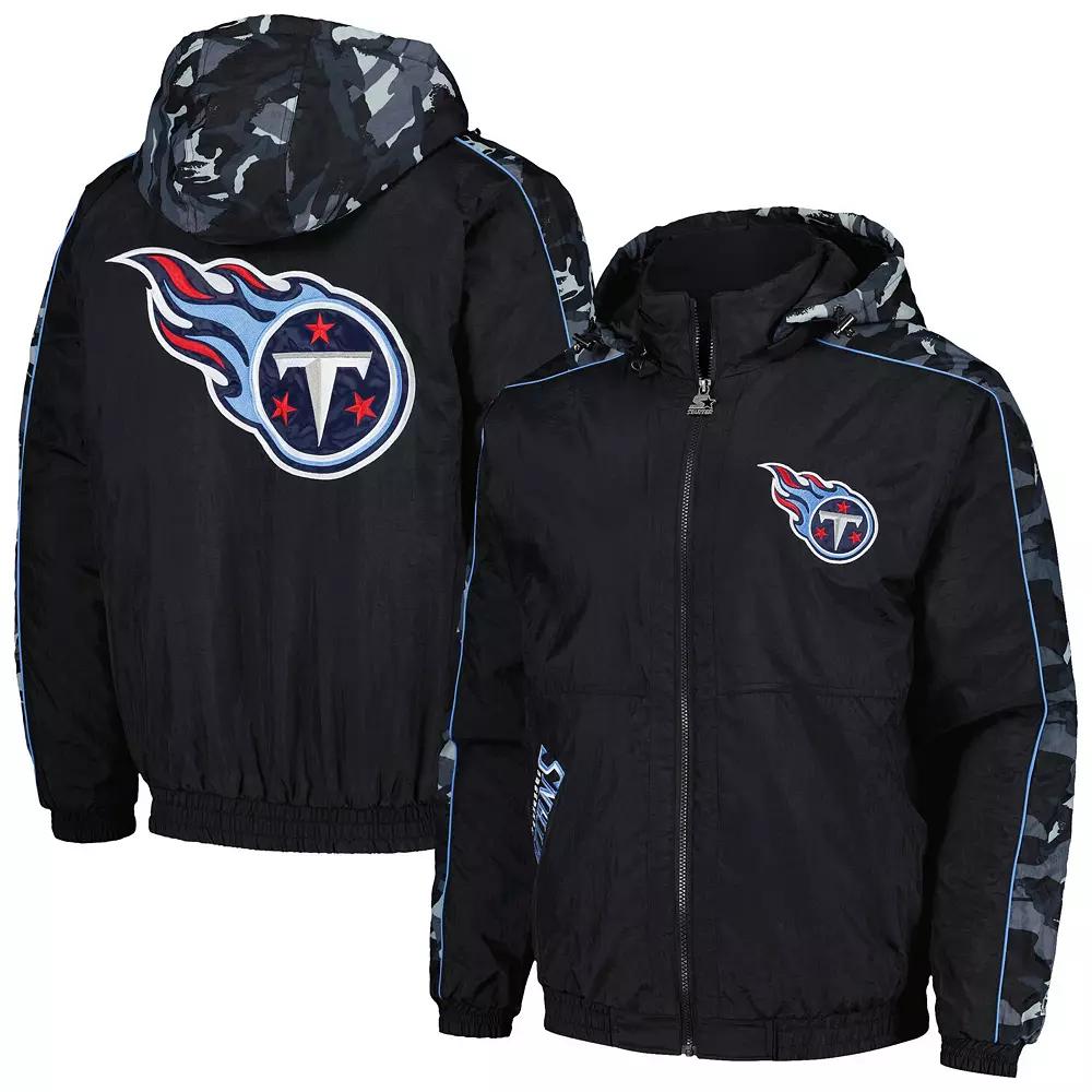 Men's Starter Black Tennessee Titans Thursday Night Gridiron Full-Zip Hoodie,  Product Image