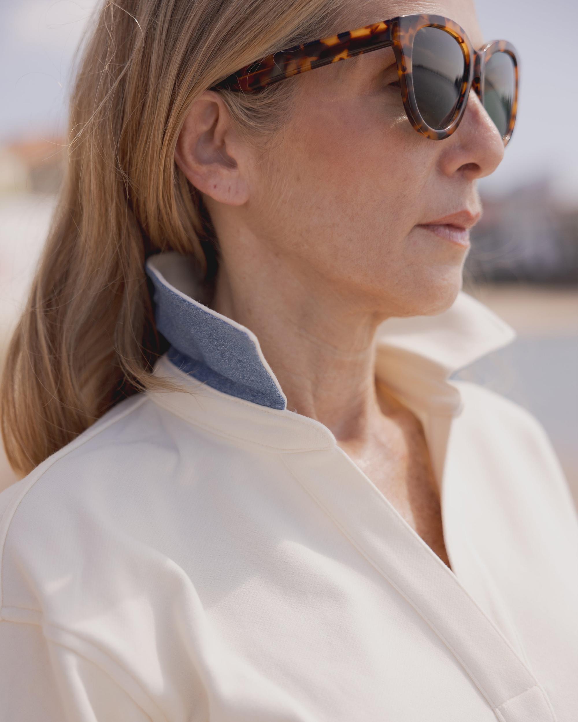 Inlet Pullover in Cream Loopback Terry Product Image