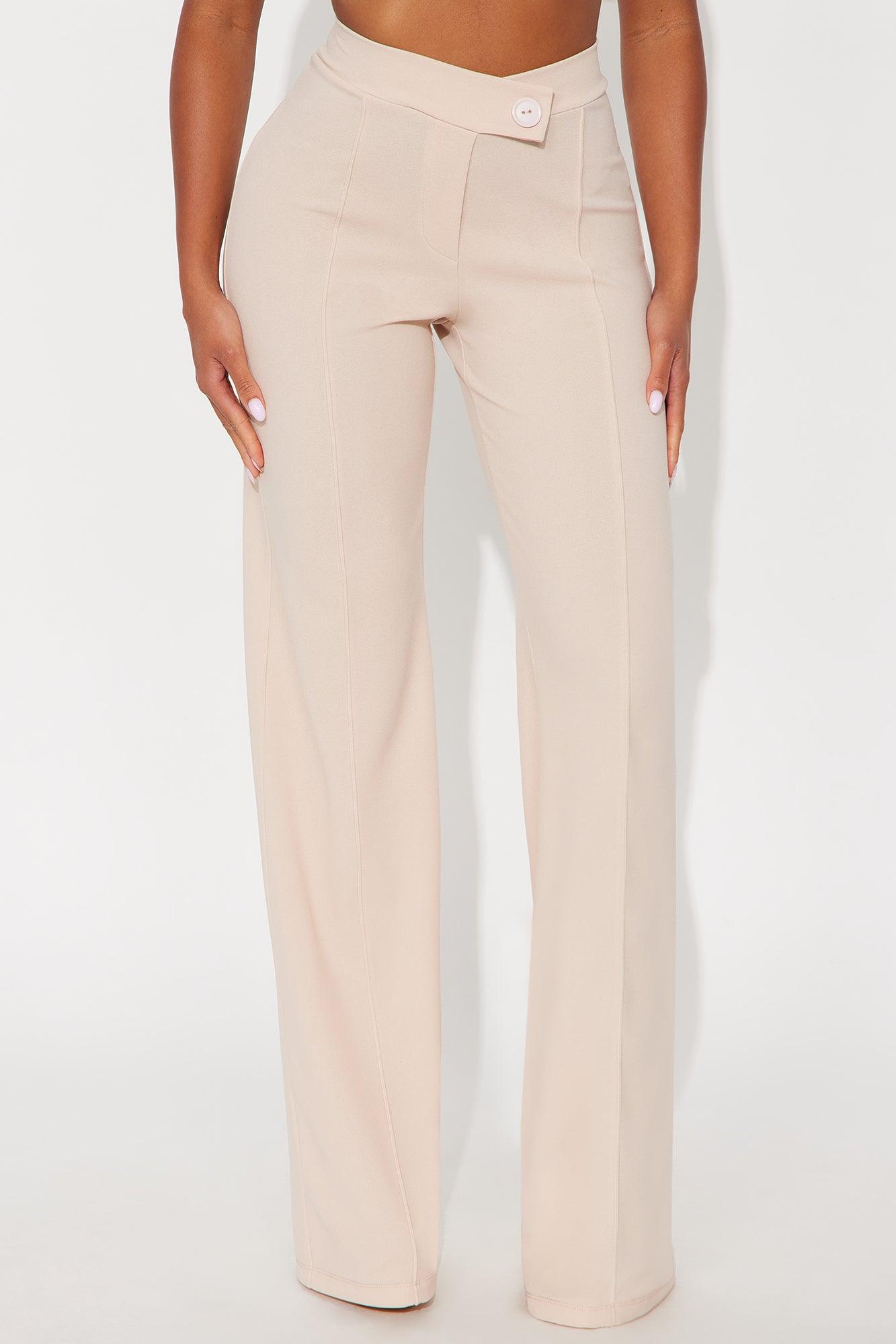 Tall Call It Even Wide Leg Dress Pants - Oatmeal Female Product Image