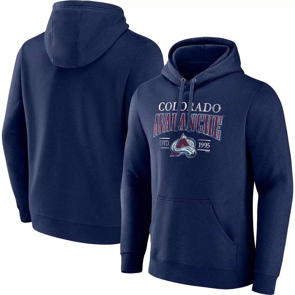 Men's Fanatics Branded Navy Colorado Avalanche Big & Tall Dynasty Pullover Hoodie,  Product Image