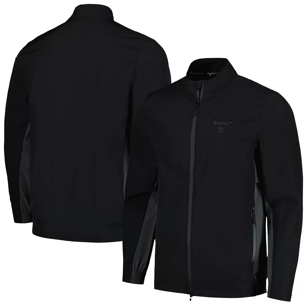 Men's Levelwear Black Chicago Bulls Harrington Full-Zip Jacket,  Product Image
