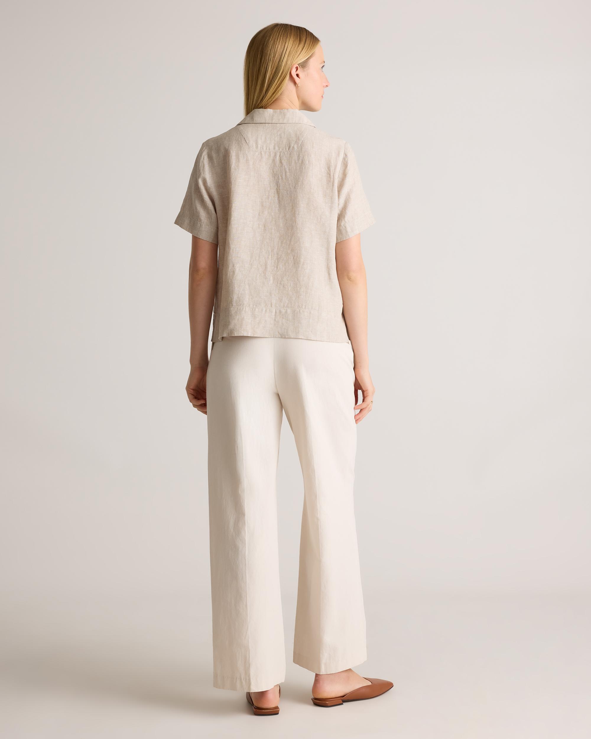 Quince | Women's 100% European Linen Short Sleeve Shirt Size XS Product Image