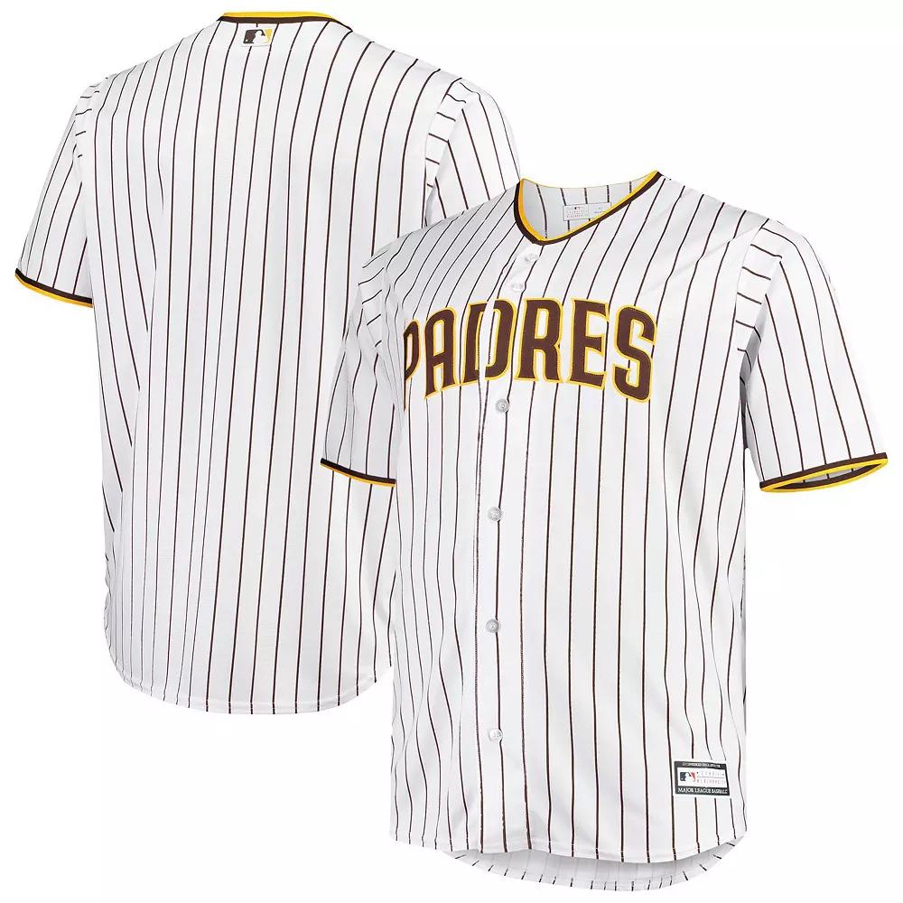 Men's White/Brown San Diego Padres Big & Tall Home Replica Team Jersey,  Product Image