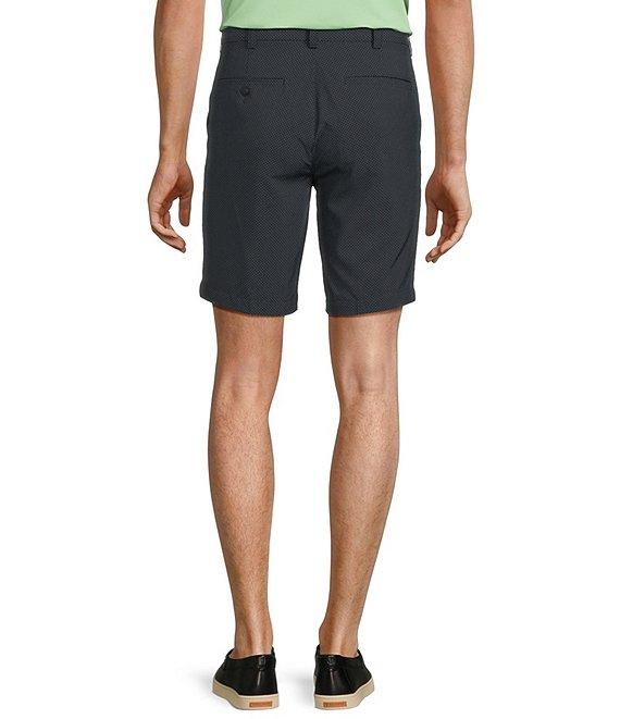 Roundtree & Yorke Performance Classic Fit Flat Front 9#double; Tonal Geo Printed Shorts Product Image